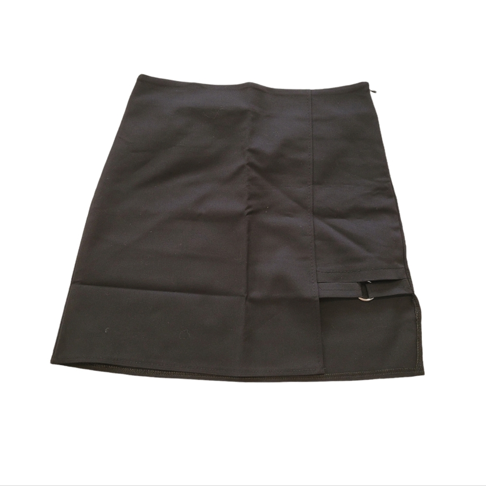 Black Side Cut Out Mini Skirt